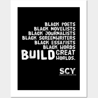 Black Words Build Worlds Posters and Art